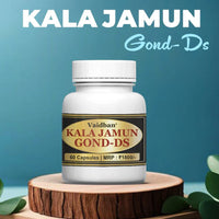 Vaidban Kala Jamun Gond-DS Capsules - Double Strength Formula to Control Diabetes & Blood Sugar Levels thumbnail 1