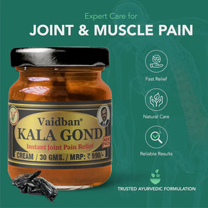 Vaidban Kala Gond Cream – Pain Relief Cream for Joint Pain, Knee Pain, Back & Shoulder Pain