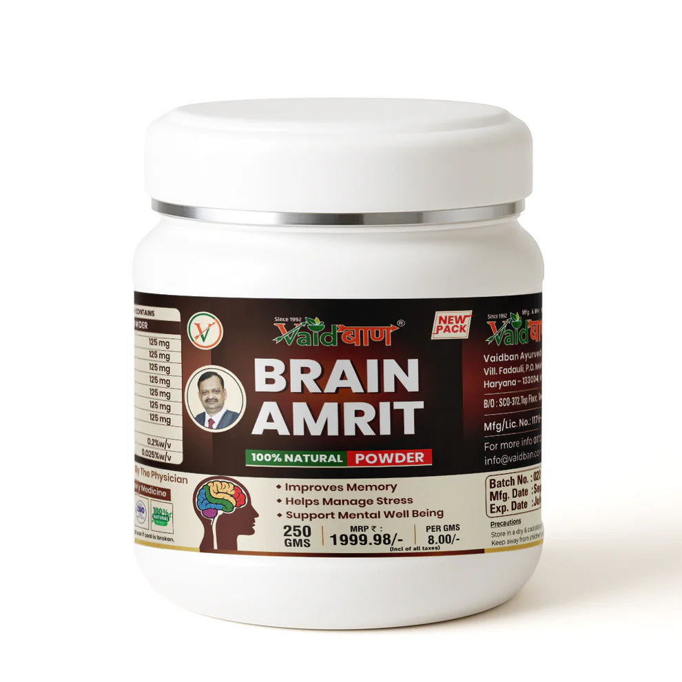 Vaidban Brain Amrit – Natural Brain Supplement for Focus, ADHD Support & Memory