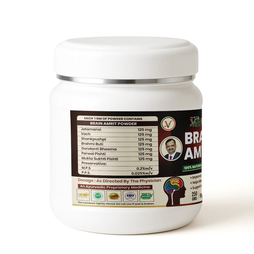 Vaidban Brain Amrit – Natural Brain Supplement for Focus, ADHD Support & Memory