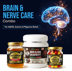 Vaidban Brain & Nerve Care Combo – For ADHD, Autism & Migraine Relief | Improves Memory, Nerve Strength & Focus