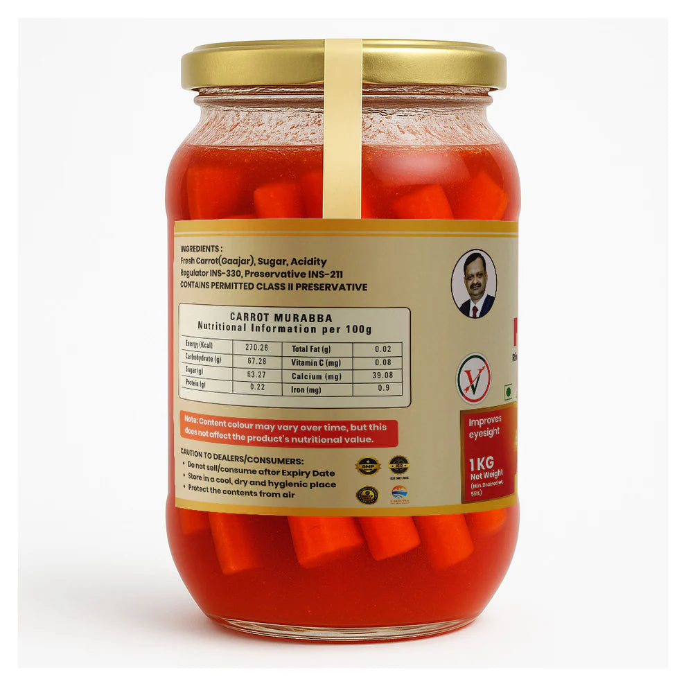 Vaidban Carrot Murabba – Rich Source of Vitamin A for Eye & Skin Health