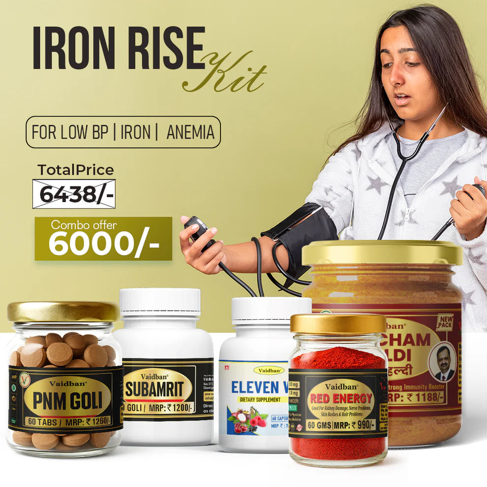Iron Rise Kit - Complete Anemia & Low BP Support Combo