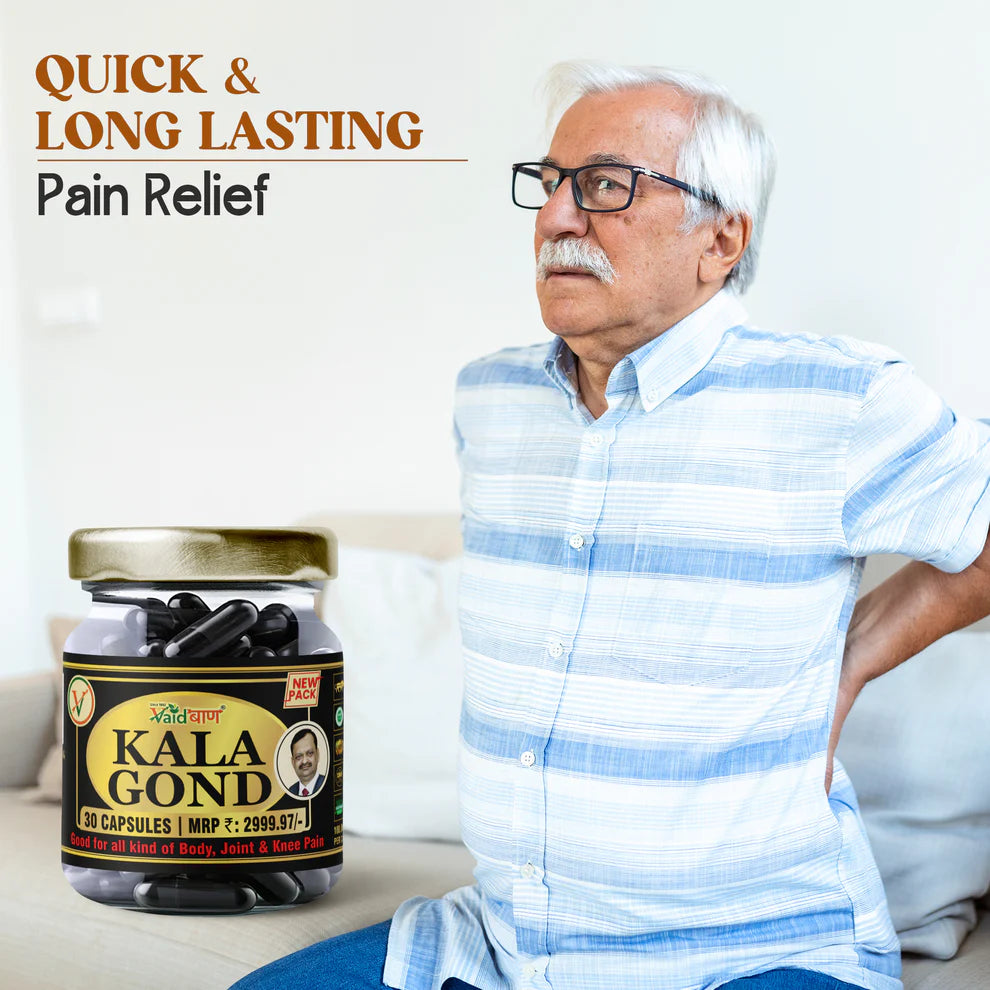 Vaidban Kala Gond Capsules – Ayurvedic Pain Relief Capsules for Joint Pain & Knee Pain