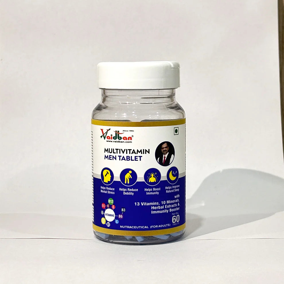 Vaidban Multivitamin Men – Daily Energy, Immunity & Stress Relief (60 Tabs)