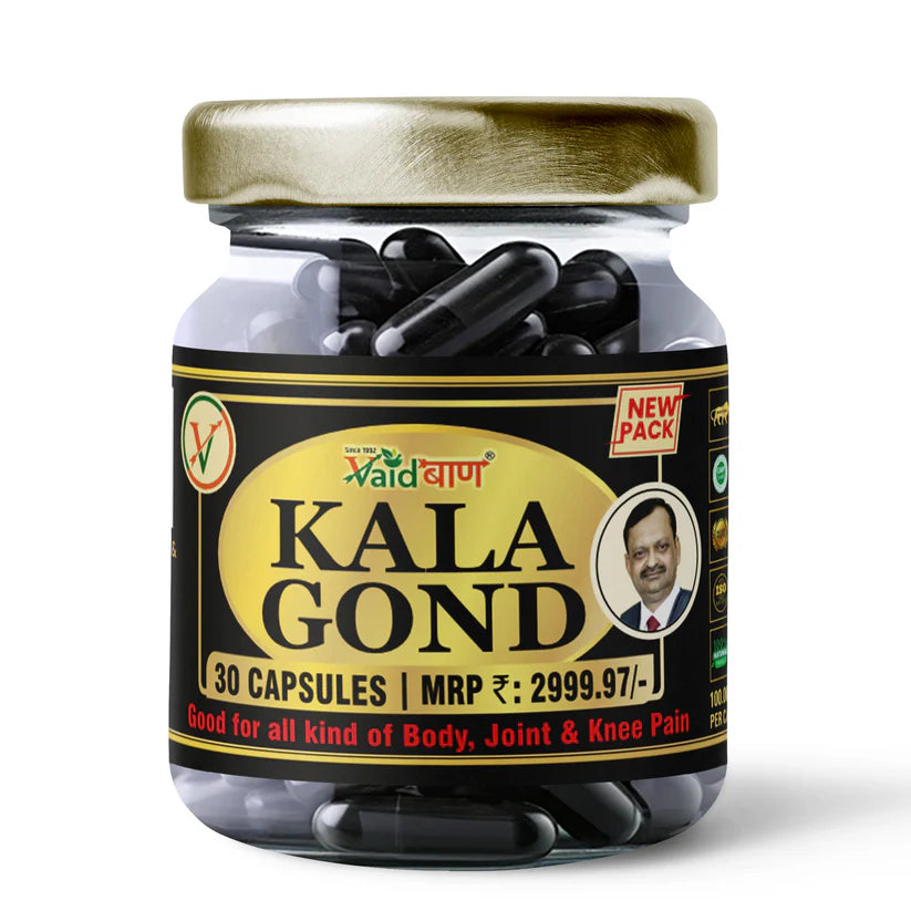 Vaidban Kala Gond Capsules – Ayurvedic Pain Relief Capsules for Joint Pain & Knee Pain