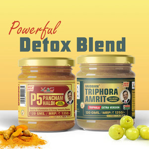 Vaidban Pancham Haldi & Triphala Amrit Combo – Ayurvedic Lung Detox, Immunity & Digestion Support