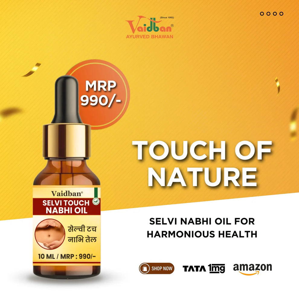 Vaidban Selvi Touch Nabhi Oil (10ml) – Ayurvedic Belly Button Oil for Skin Glow, Digestion and Relaxation