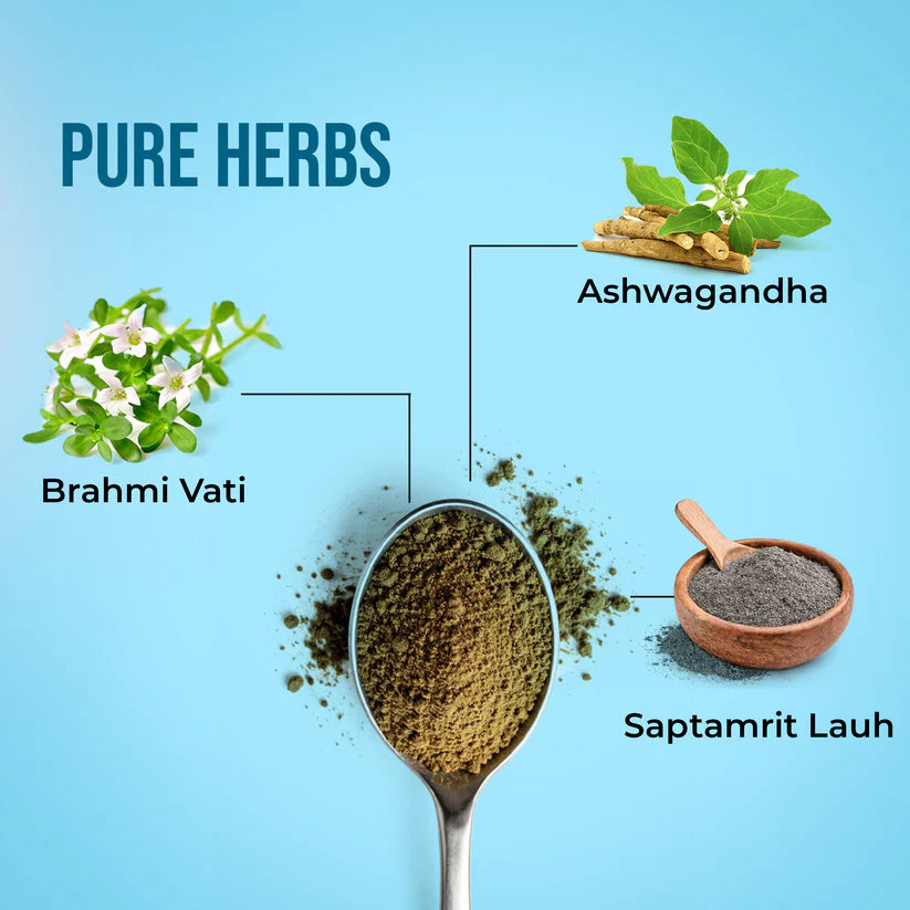Vaidban Ashaw Amrit Powder – Ayurvedic Support for Focus, Memory & Mental Wellness