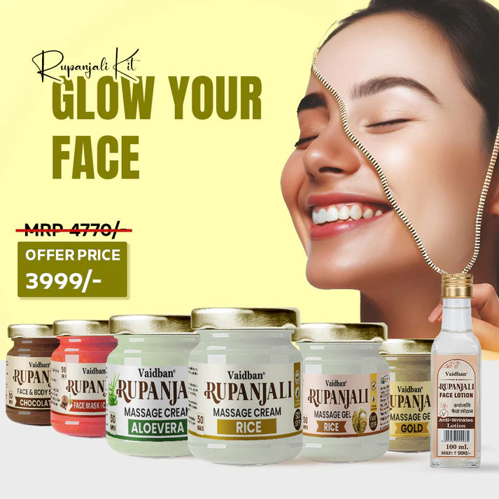 Rupanjali Kit - Glow Your Face | Complete 7-Step Skincare Combo for Radiant, Youthful Skin
