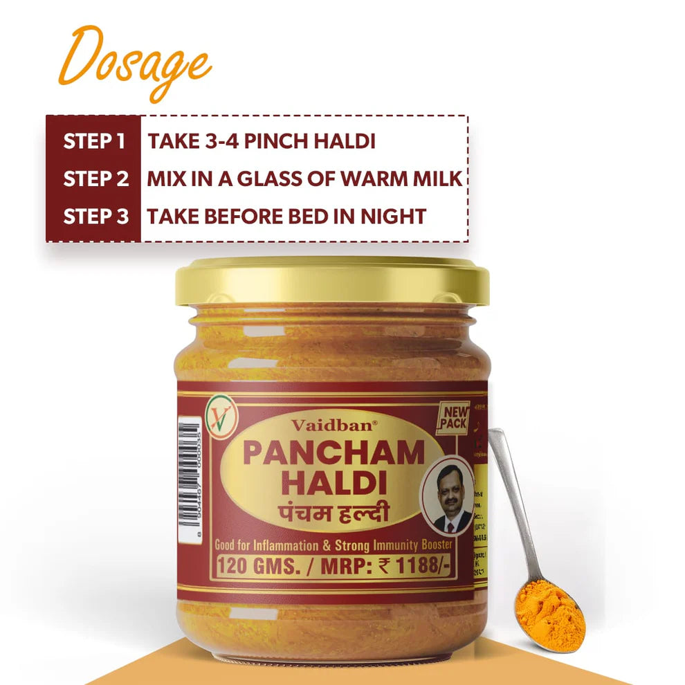 Vaidban Pancham Haldi – Premium Ayurvedic Turmeric Blend for Immunity, Full-body Detox & Joint Pain Relief