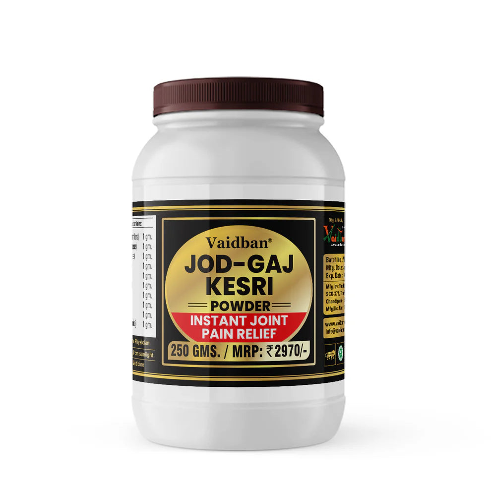 Vaidban Jod-Gaj Kesri Powder: Your Ayurvedic Companion for Joint Pain Relief