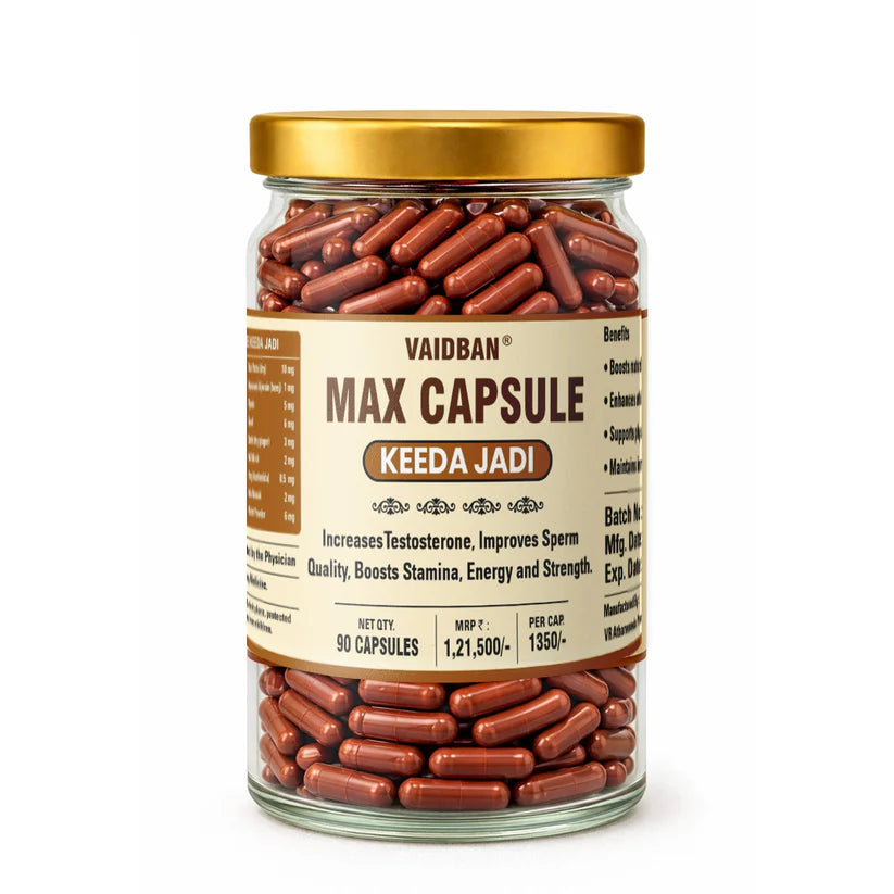 Lazab Keeda Jadi Max Capsule – Premium Ayurvedic Formula for Stamina, Vitality & Men's Wellness