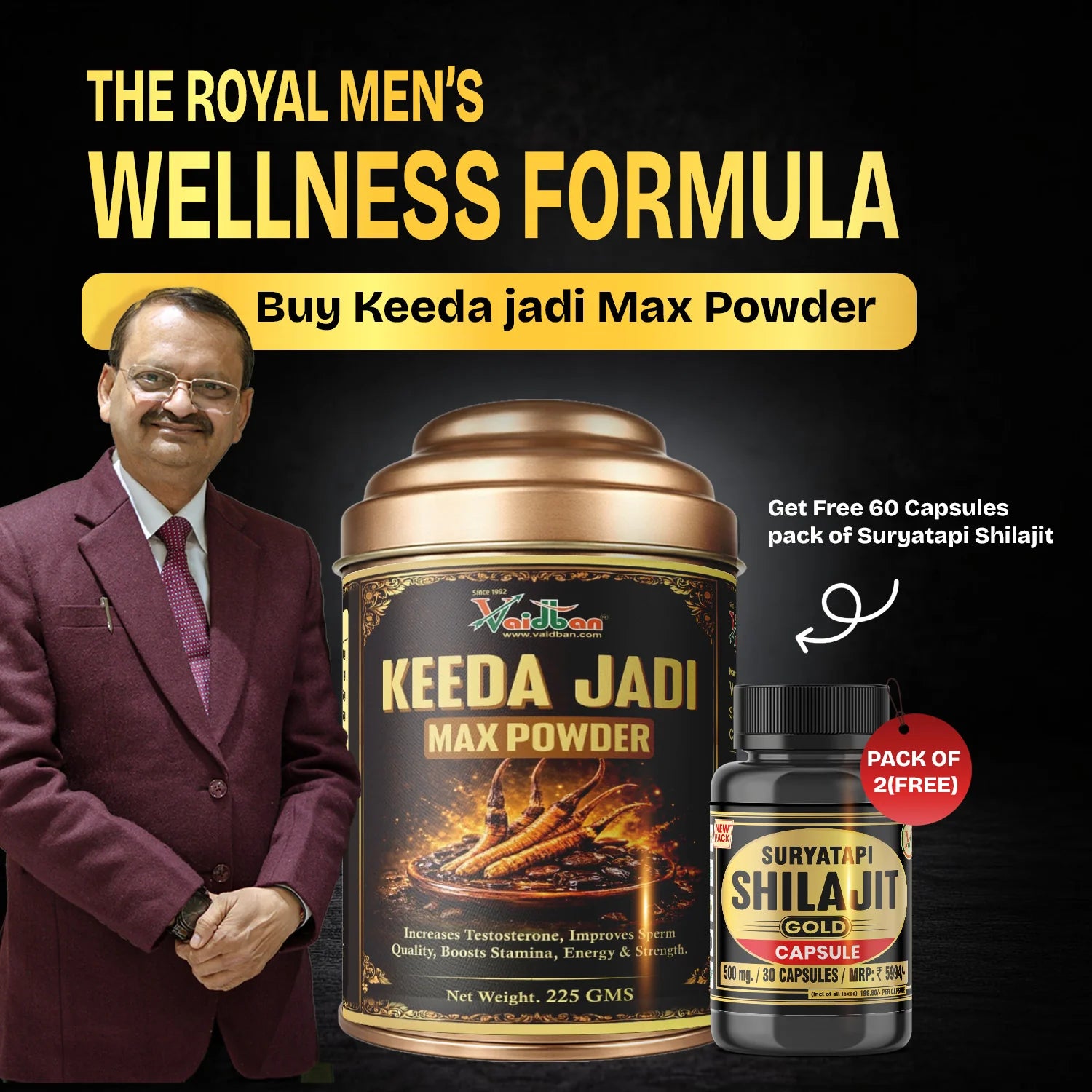 Keeda Jadi Max Powder – Premium Ayurvedic Vitality Supplement