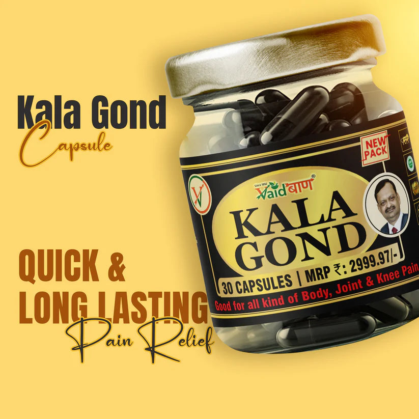 Vaidban Kala Gond Capsules – Ayurvedic Pain Relief Capsules for Joint Pain & Knee Pain