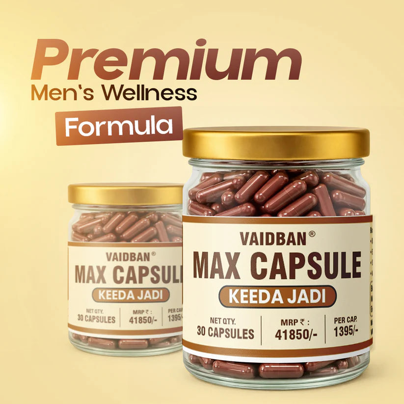 Lazab Keeda Jadi Max Capsule – Premium Ayurvedic Formula for Stamina, Vitality & Men's Wellness
