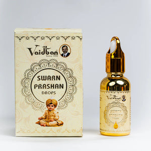Vaidban Swarn Prash Drops – Ayurvedic Gold Drops for Immunity, Brain & Growth | 15ml