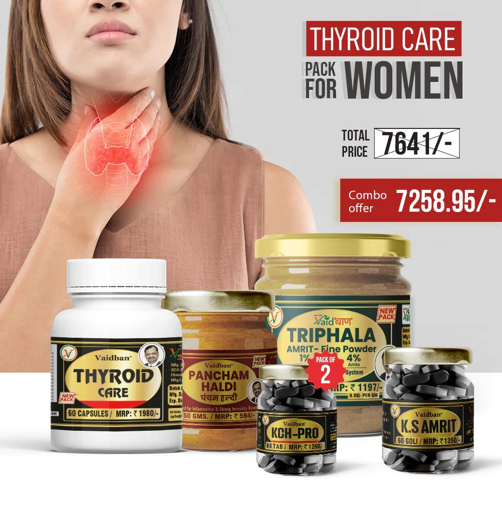 Vaidban Thyroid Care Pack for Women – Natural Solution for Thyroid Health